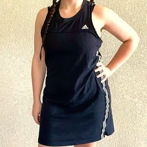 Black M Adidas Sleeveless Long Athletic Tank Top